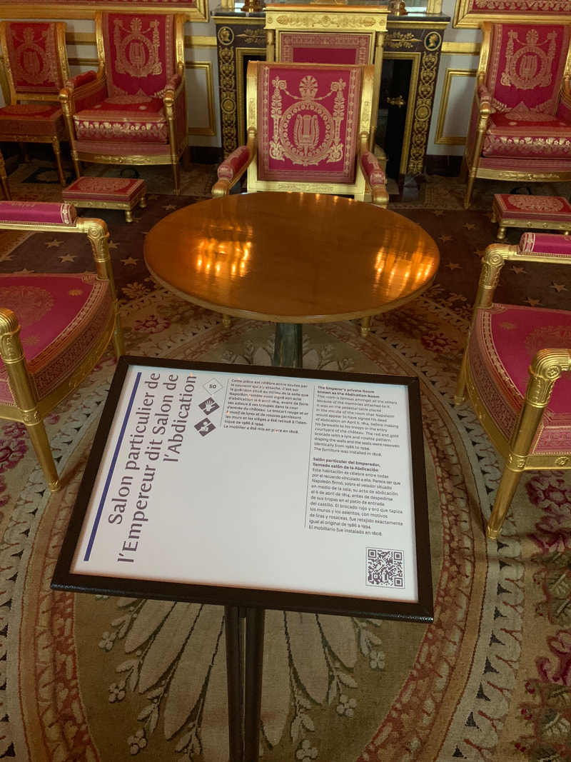 Table on which Napoleon signed abdication papers, Chateau de Fontainebleau, Fontainebleau, France