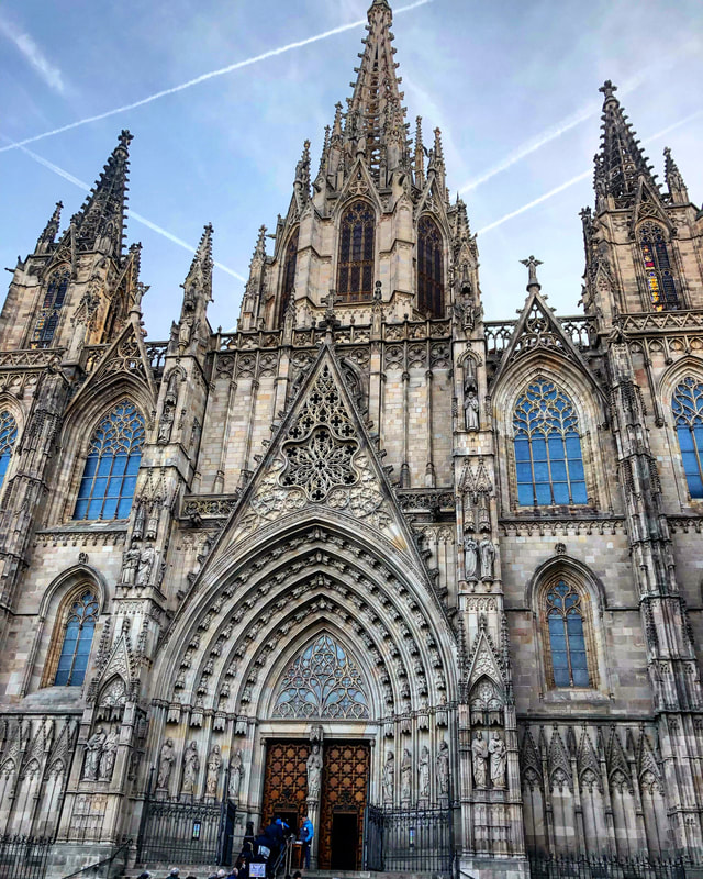 Exterior, Barcelona Cathedral, Barcelona, Spain.