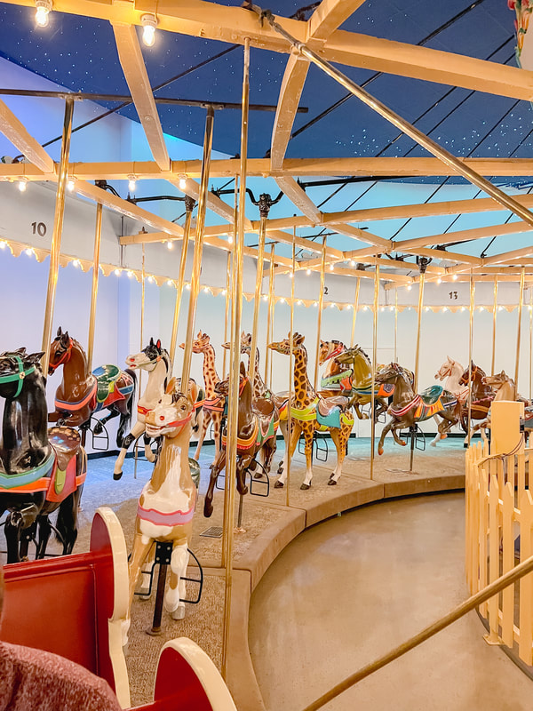 Historic 1917 Carousel at The Children's Museum of Indianapolis. Best Museums in Indianapolis.