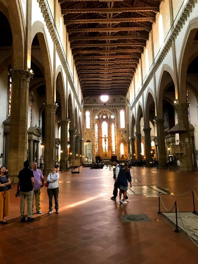 Interior of Santa Croce, Florence, Italy