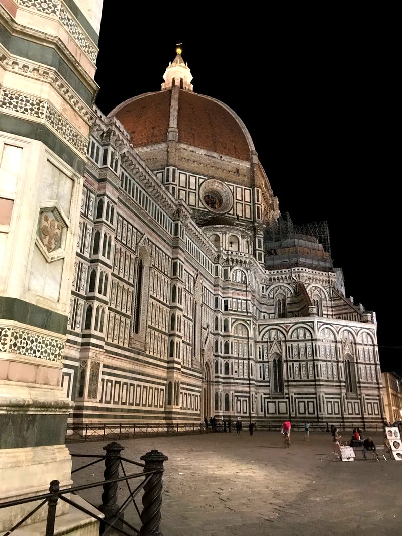 The Duomo at night, Florence, Italy