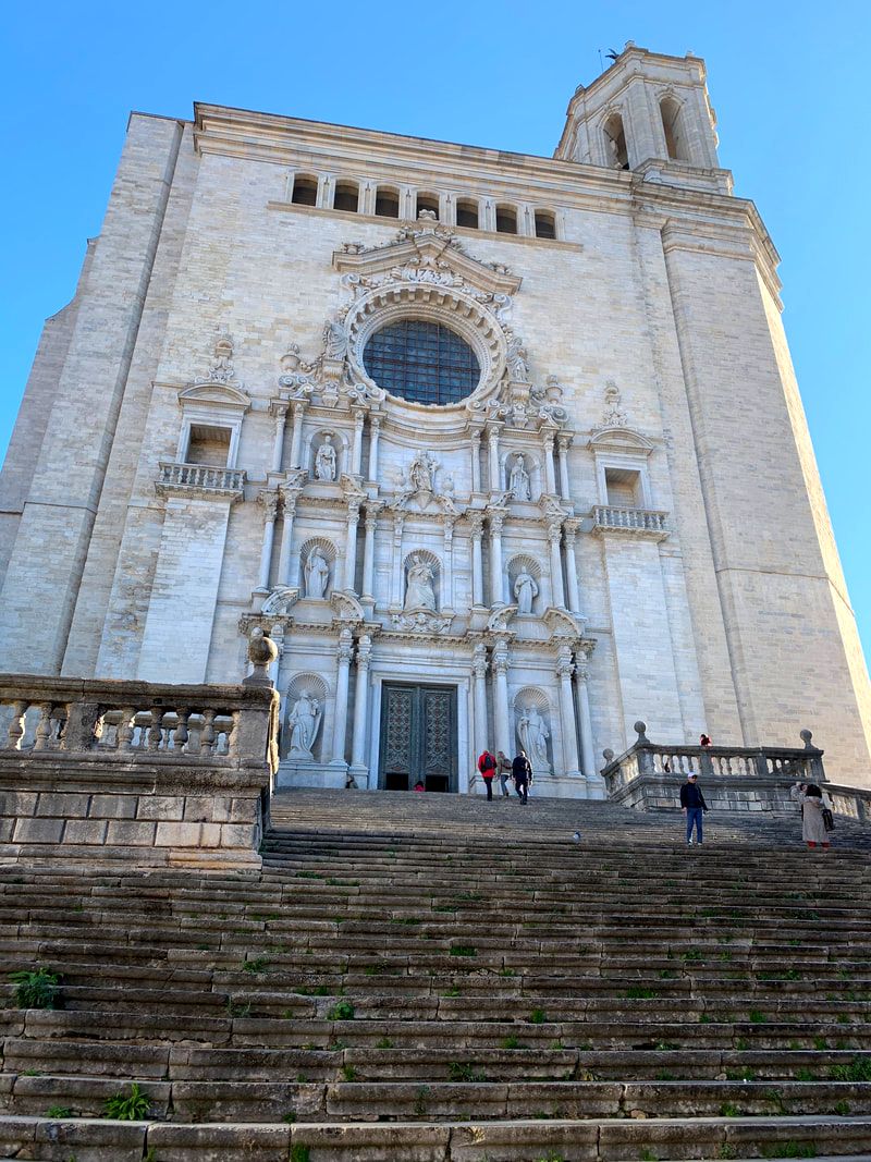 Girona Cathedral exterior. Girona Day Trip From Barcelona