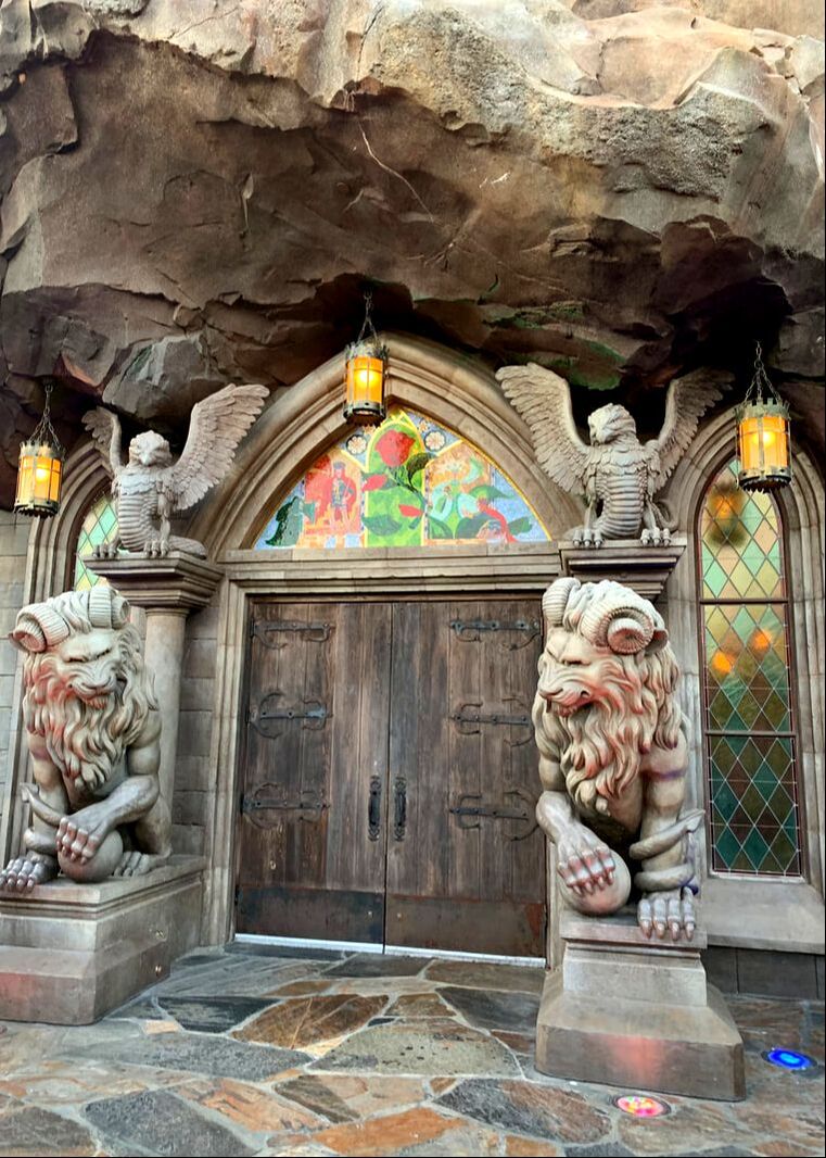 Entrance to Be Our Guest Restaurant, The Beast's Castle, Magic Kingdom