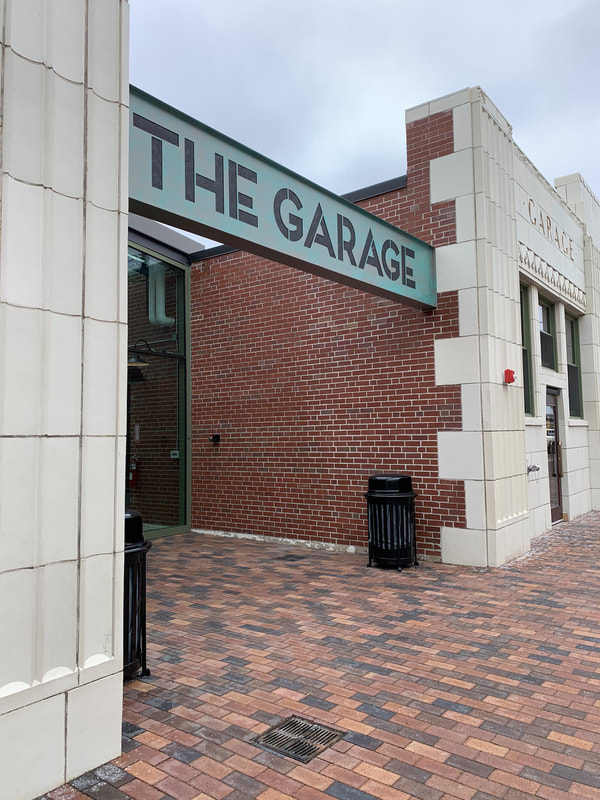 The Garage at The Bottleworks, Mass Ave, Indianapolis. The Bottleworks District, Indianapolis.