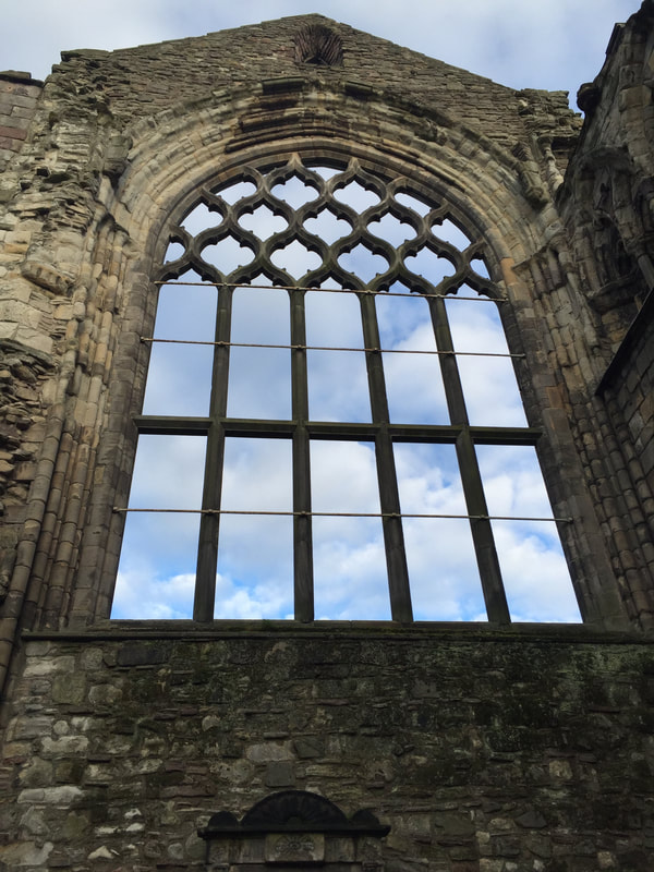 Window of Holyrood Abbey, Edinburgh, Scotland