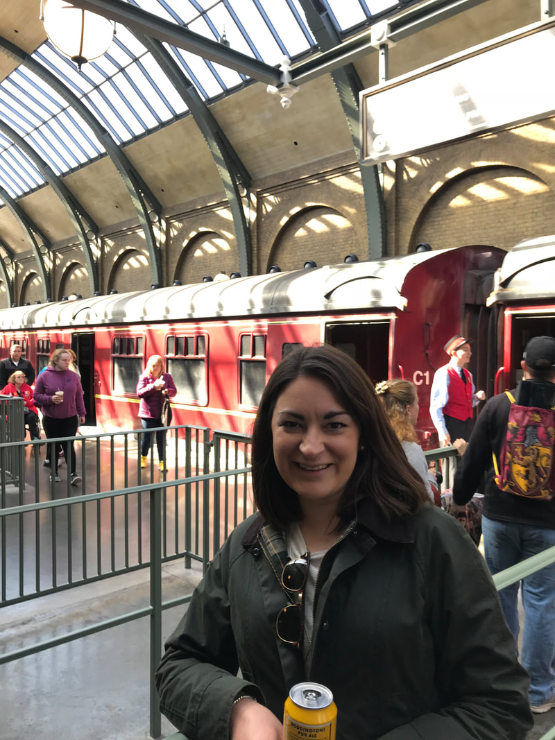 Getting on the Hogwarts Express with a beer
