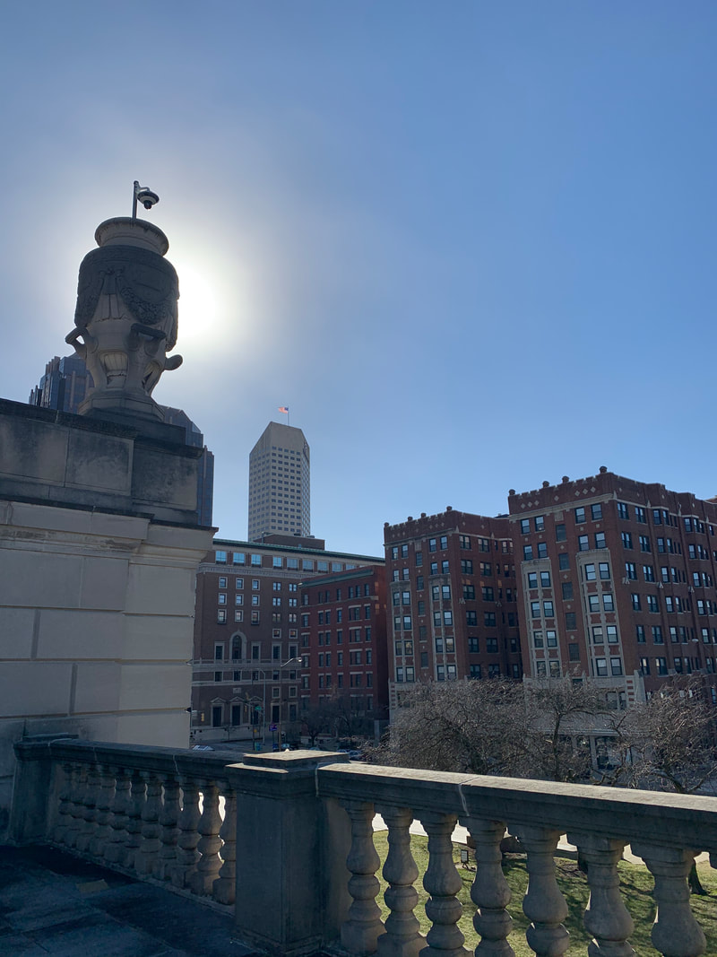View from the Indiana War Memorial, Indianapolis, Indianapolis Cultural Trail
