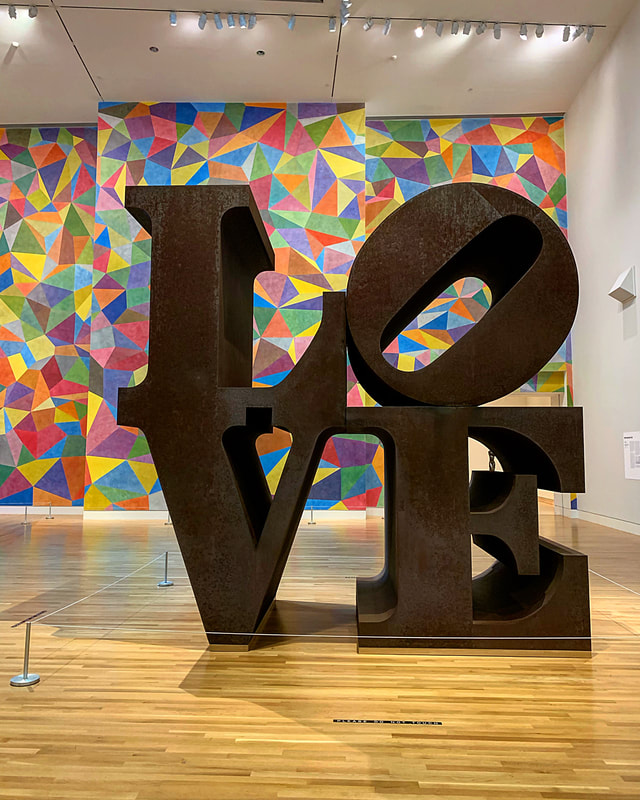 LOVE statue, Robert Indiana. Newfields, Indianapolis