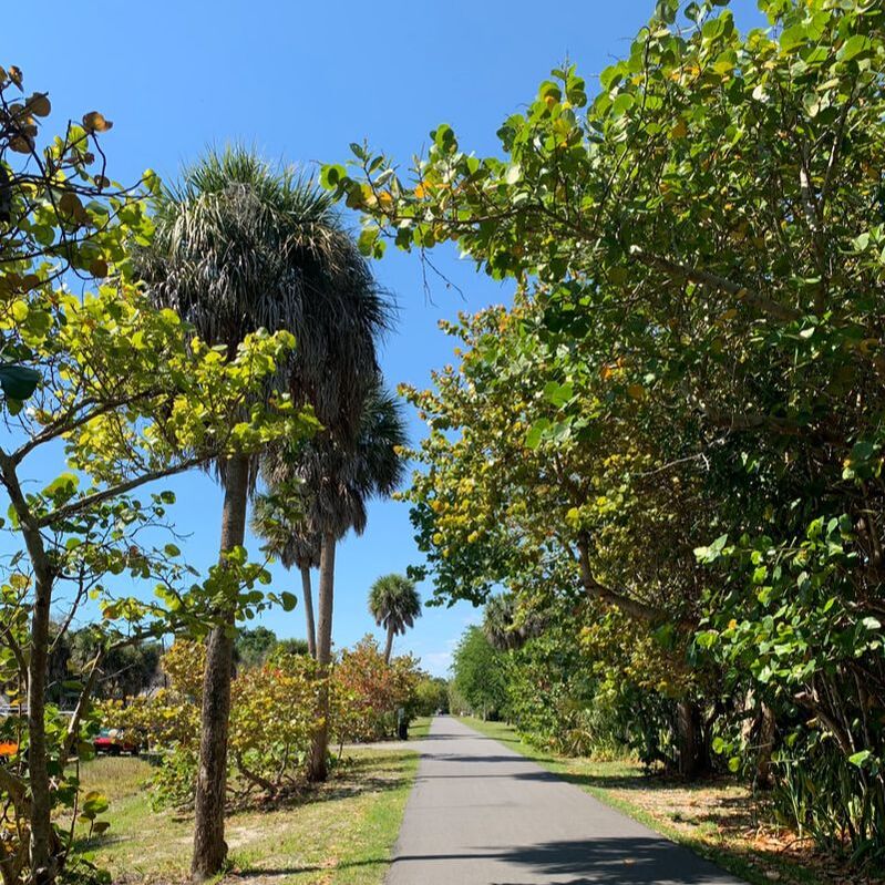Walking and golf cart trail in Boca Grande, Florida