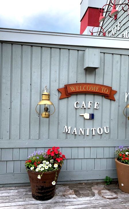 Cafe Manitou Sign, The Homestead, Glen Arbor, Michigan