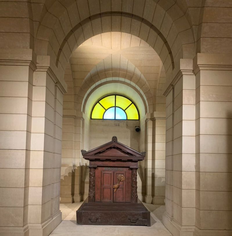 Rousseau's tomb, the Pantheon, Paris