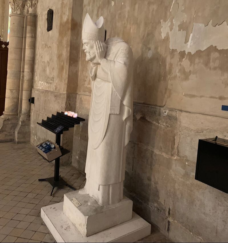 Sculpture of Saint-Denis at the Church of Saint-Pierre de Montmartre