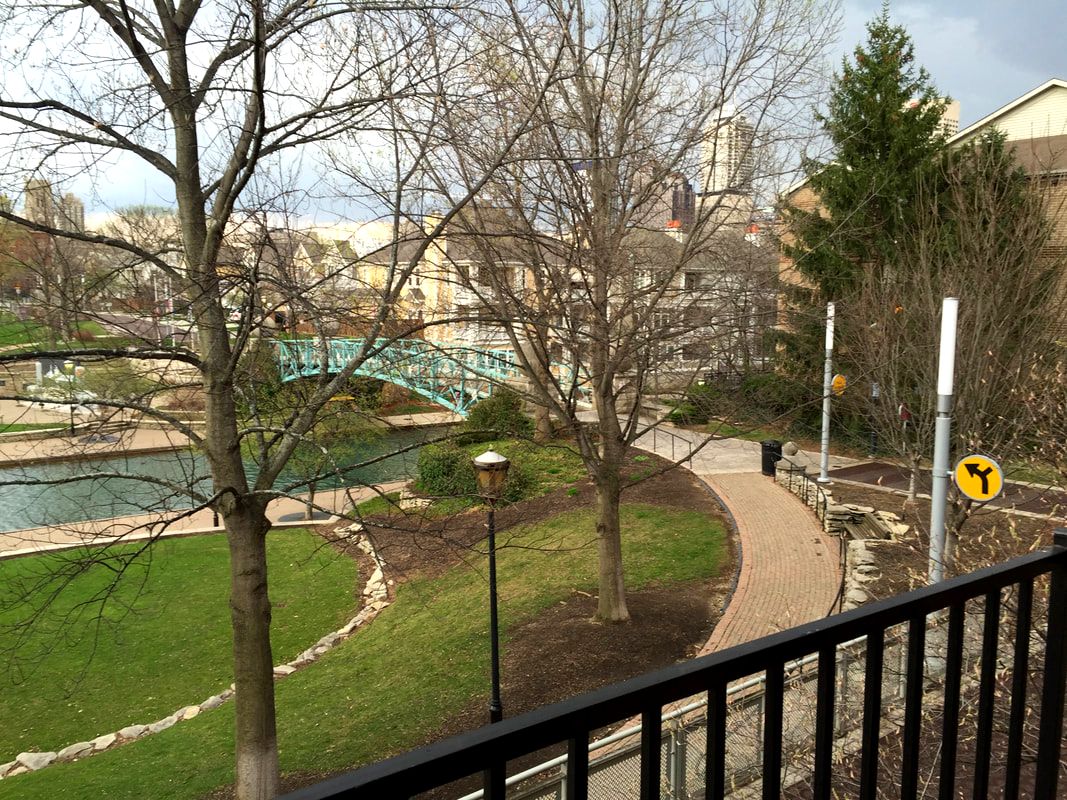 View of the Cultural Trail crossing the Canal, Downtown Indy