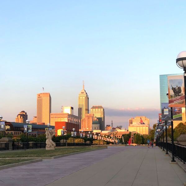 View of Indianapolis from the Indianapolis Cultural Trail