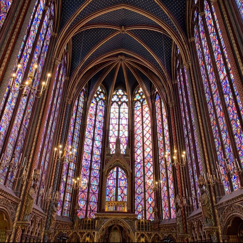 Sainte-Chapelle stained glass, Paris France