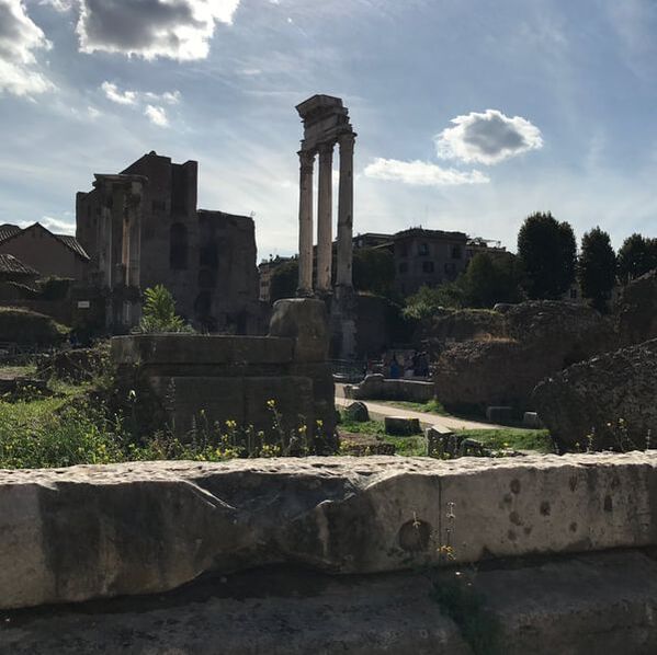Remains of the Temple of Castor and Pollux, Rome, Italy