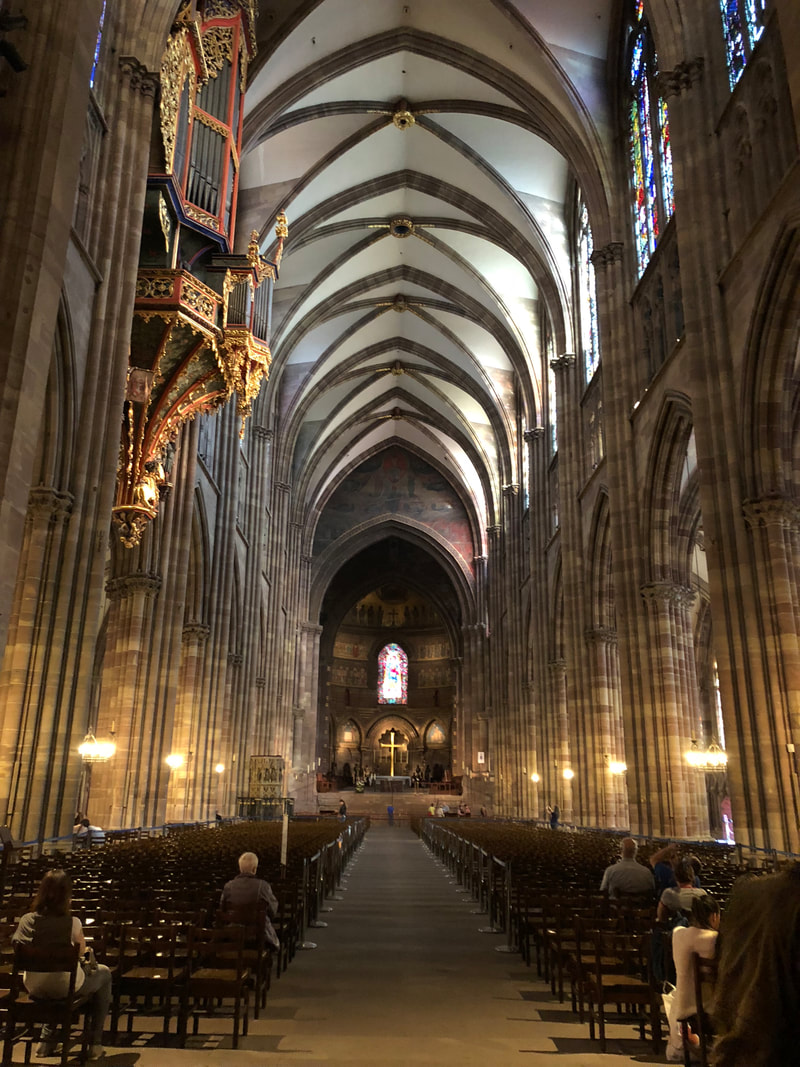 Interior, Strasbourg Cathedral Nave, Strasbourg, France