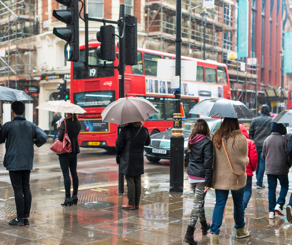 London Rain. Visiting London Travel Tips