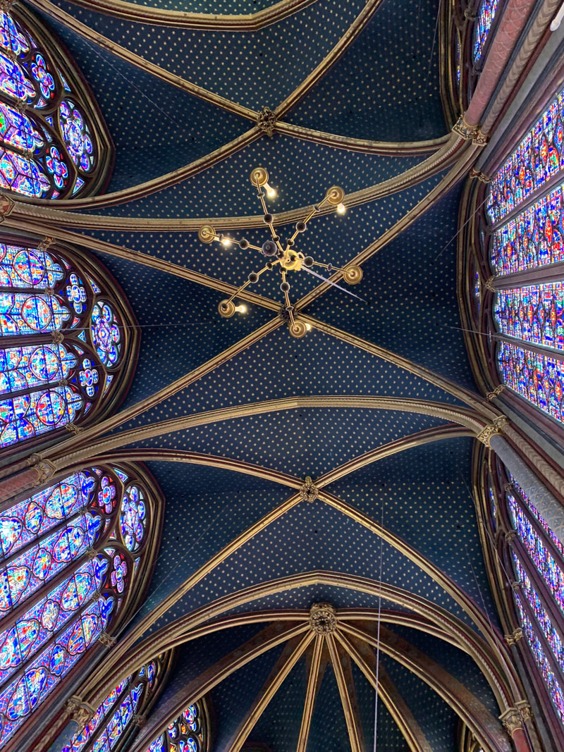 Sainte-Chapelle ceiling, St Chapelle, Paris France