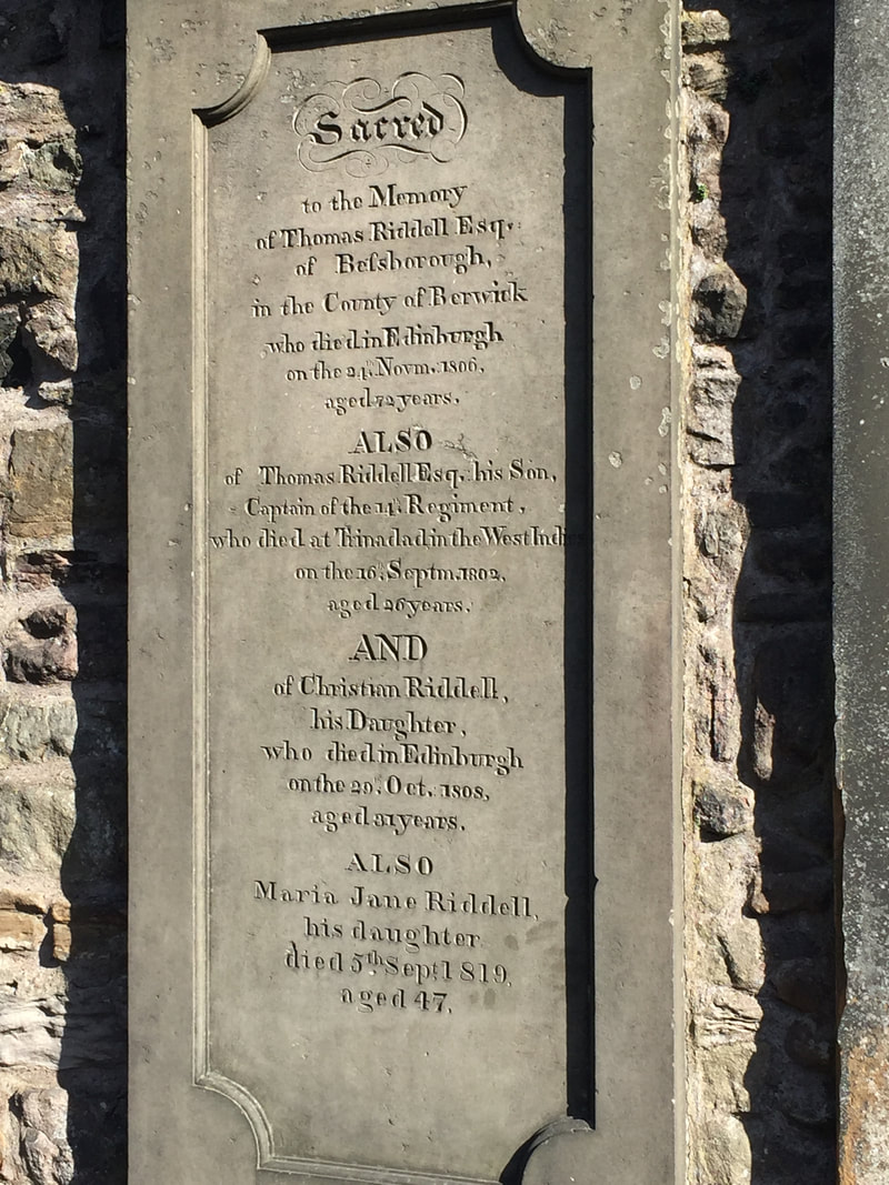 Riddell grave from which JK Rowling took Lord Volemort's name, Edinburgh